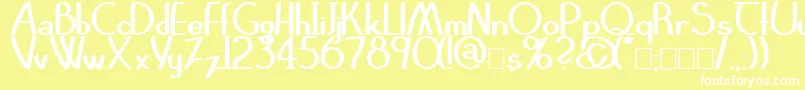 ClarittyBold Font – White Fonts on Yellow Background