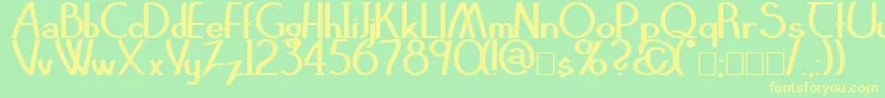 ClarittyBold Font – Yellow Fonts on Green Background