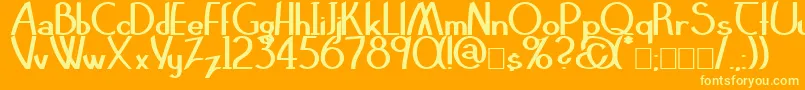 ClarittyBold Font – Yellow Fonts on Orange Background