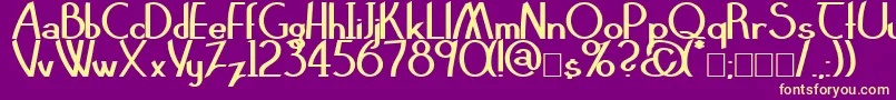 ClarittyBold Font – Yellow Fonts on Purple Background