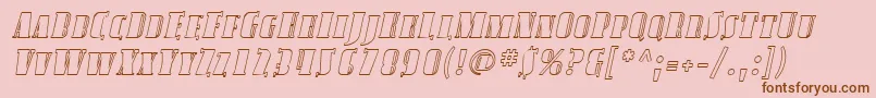 SfavondalescoutlineItalic Font – Brown Fonts on Pink Background