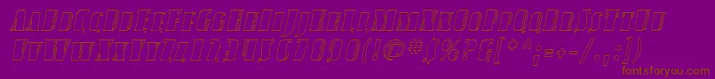 SfavondalescoutlineItalic-Schriftart – Braune Schriften auf violettem Hintergrund