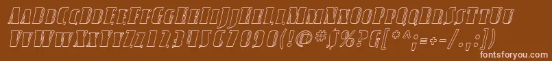 Шрифт SfavondalescoutlineItalic – розовые шрифты на коричневом фоне