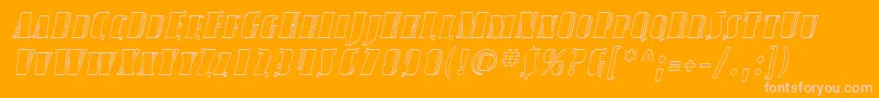 フォントSfavondalescoutlineItalic – オレンジの背景にピンクのフォント