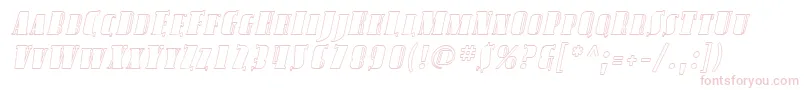 Fonte SfavondalescoutlineItalic – fontes rosa em um fundo branco