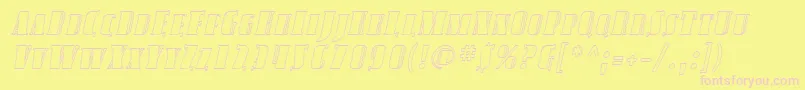 Шрифт SfavondalescoutlineItalic – розовые шрифты на жёлтом фоне