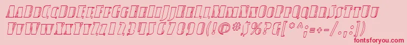 SfavondalescoutlineItalic Font – Red Fonts on Pink Background