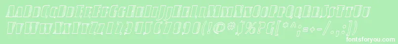 SfavondalescoutlineItalic Font – White Fonts on Green Background