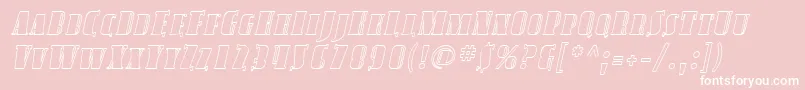 SfavondalescoutlineItalic Font – White Fonts on Pink Background