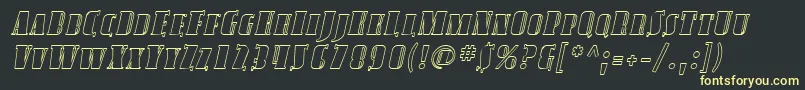 fuente SfavondalescoutlineItalic – Fuentes Amarillas Sobre Fondo Negro