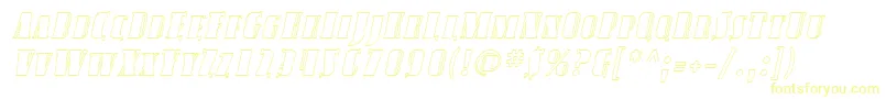 Police SfavondalescoutlineItalic – polices jaunes sur fond blanc