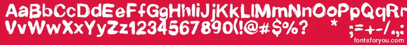 Newrotic Font – White Fonts on Red Background
