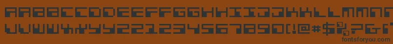 PhaserBankExpanded Font – Black Fonts on Brown Background