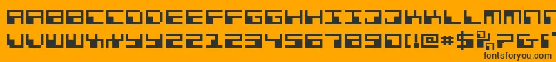 Шрифт PhaserBankExpanded – чёрные шрифты на оранжевом фоне