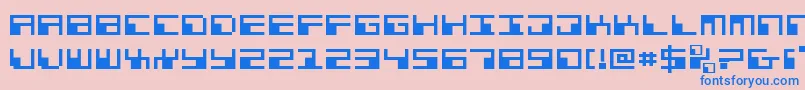 PhaserBankExpanded Font – Blue Fonts on Pink Background