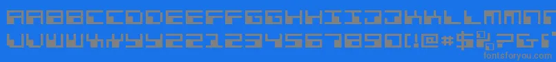 PhaserBankExpanded Font – Gray Fonts on Blue Background