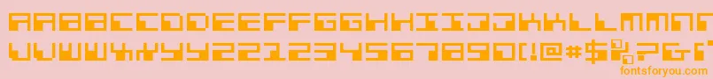 PhaserBankExpanded Font – Orange Fonts on Pink Background