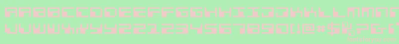 フォントPhaserBankExpanded – 緑の背景にピンクのフォント