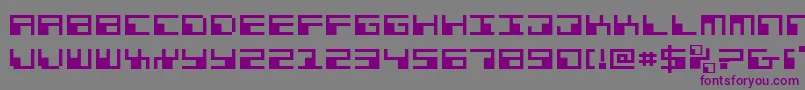 フォントPhaserBankExpanded – 紫色のフォント、灰色の背景
