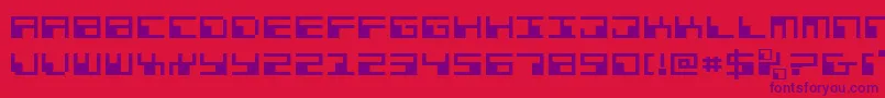 PhaserBankExpanded Font – Purple Fonts on Red Background