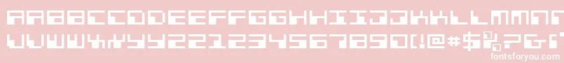 Weitere Informationen zur PhaserBankExpanded-Schriftart PhaserBankExpanded-Schriftart – Weiße Schriften auf rosa Hintergrund