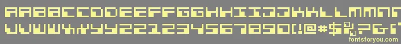 Шрифт PhaserBankExpanded – жёлтые шрифты на сером фоне