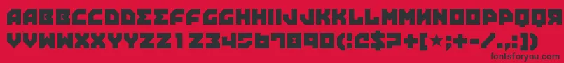 Propaganda Font – Black Fonts on Red Background