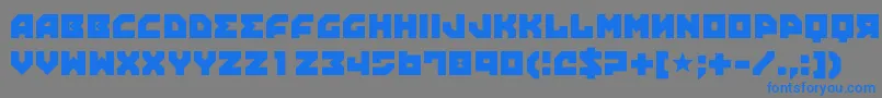 Propaganda Font – Blue Fonts on Gray Background