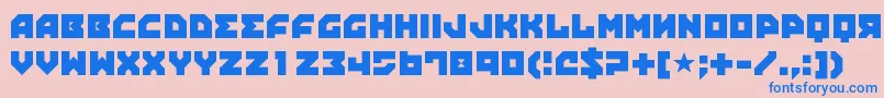 Propaganda Font – Blue Fonts on Pink Background