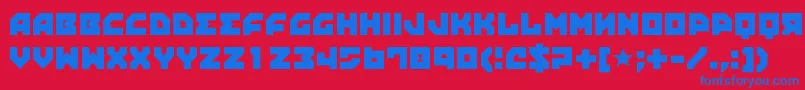 Propaganda Font – Blue Fonts on Red Background