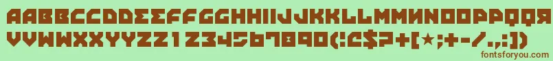Propaganda Font – Brown Fonts on Green Background