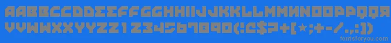 Propaganda Font – Gray Fonts on Blue Background