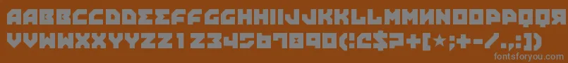 Propaganda Font – Gray Fonts on Brown Background