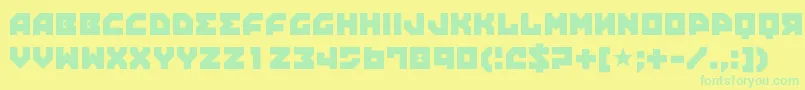 Шрифт Propaganda – зелёные шрифты на жёлтом фоне