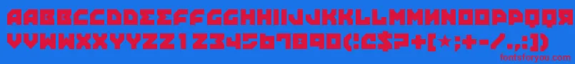 Шрифт Propaganda – красные шрифты на синем фоне