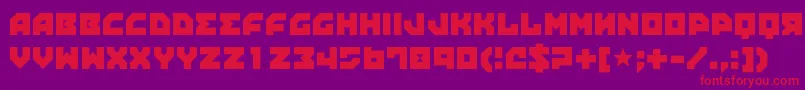Propaganda Font – Red Fonts on Purple Background