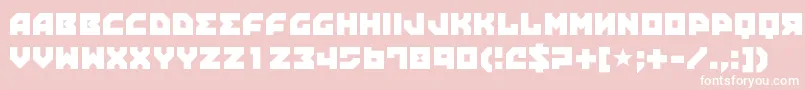 Propaganda Font – White Fonts on Pink Background
