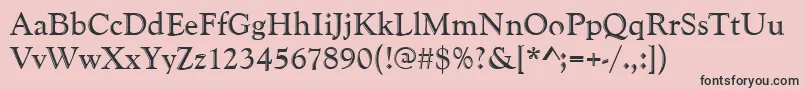 Шрифт Goudyhand – чёрные шрифты на розовом фоне