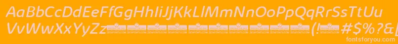 KabrioSoftRegularItalicTrial Font – Pink Fonts on Orange Background