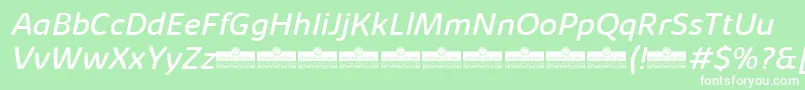 KabrioSoftRegularItalicTrial Font – White Fonts on Green Background
