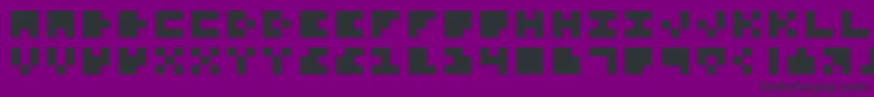 ExtremelySmallFonts-Schriftart – Schwarze Schriften auf violettem Hintergrund