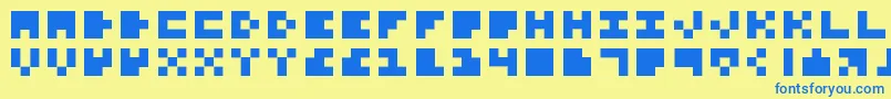 fuente ExtremelySmallFonts – Fuentes Azules Sobre Fondo Amarillo