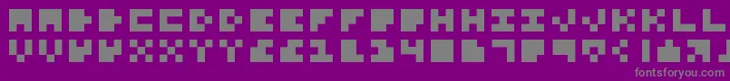 ExtremelySmallFonts Font – Gray Fonts on Purple Background