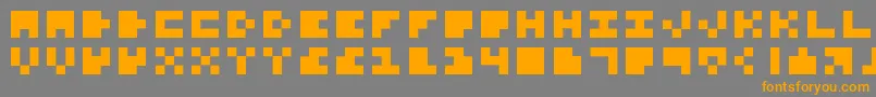 ExtremelySmallFonts Font – Orange Fonts on Gray Background