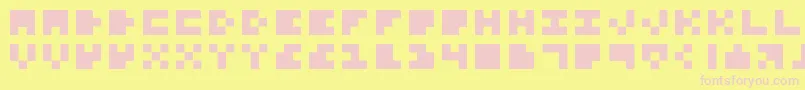 ExtremelySmallFonts Font – Pink Fonts on Yellow Background