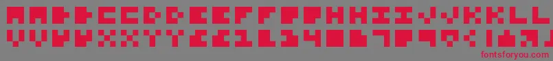 Czcionka ExtremelySmallFonts – czerwone czcionki na szarym tle