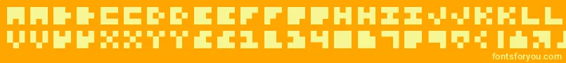 ExtremelySmallFonts Font – Yellow Fonts on Orange Background