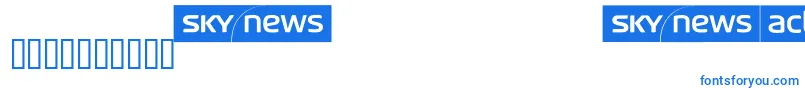 Skyfontnews Font – Blue Fonts on White Background