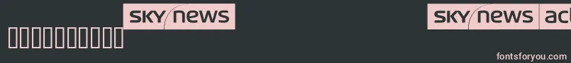 Skyfontnews Font – Pink Fonts on Black Background
