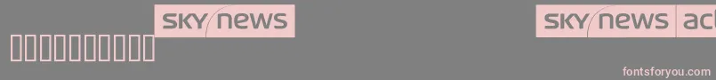 Skyfontnews Font – Pink Fonts on Gray Background